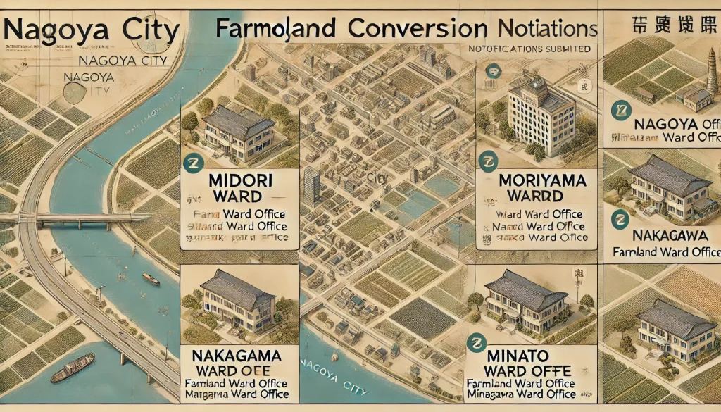 名古屋市内の農地転用エリア