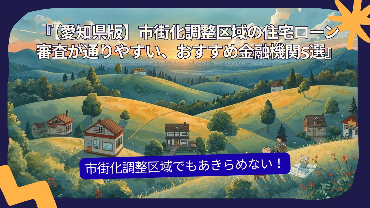 【愛知県版】市街化調整区域の住宅ローン｜審査が通りやすいおすすめ金融機関5選