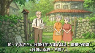 知っておきたい分家住宅の建て替え・増築の知識（許可は必要？不要？） 