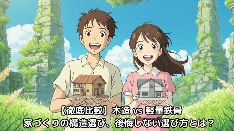 【徹底比較】木造 vs 軽量鉄骨：家づくりの構造選び、後悔しない選び方とは？ 