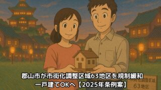 郡山市が市街化調整区域63地区を規制緩和─一戸建てOKへ【2025年条例案】 