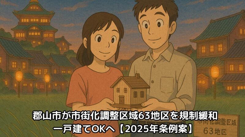 郡山市が市街化調整区域63地区を規制緩和─一戸建てOKへ【2025年条例案】