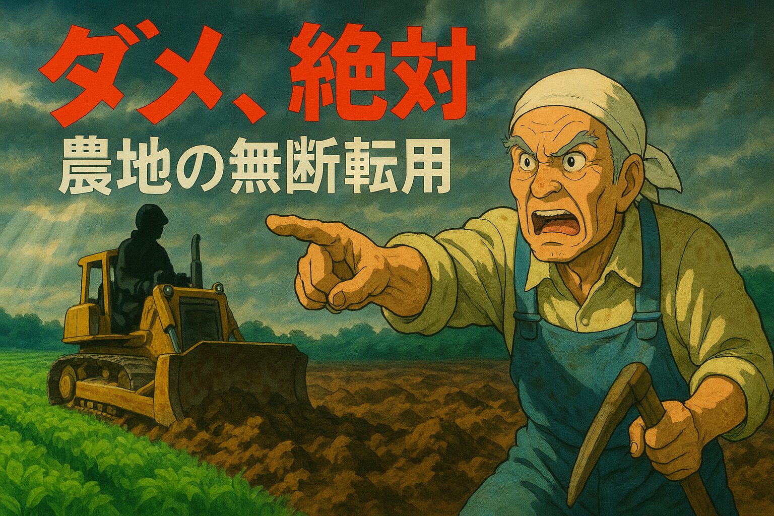 農地の無断転用、ダメ、絶対