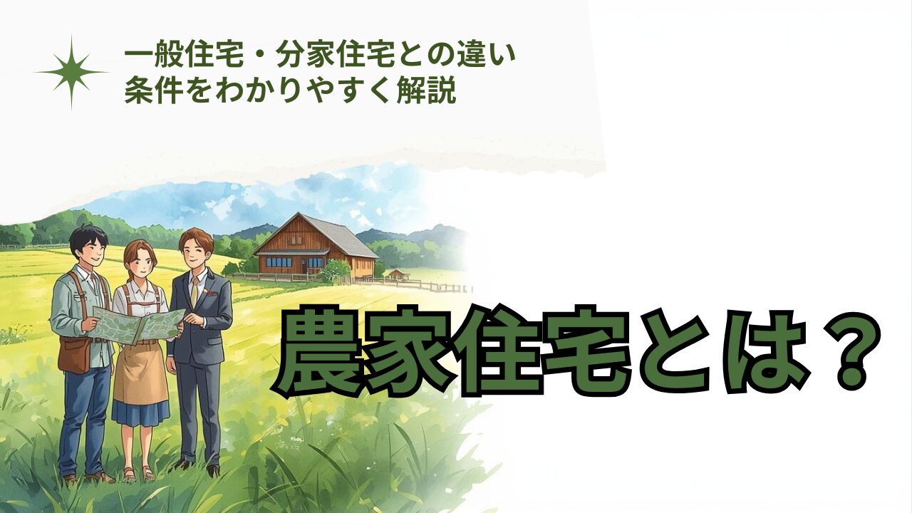 農家住宅とは？一般住宅・分家住宅との違いや建てられる人の条件を元実務家が解説【市街化調整区域】
